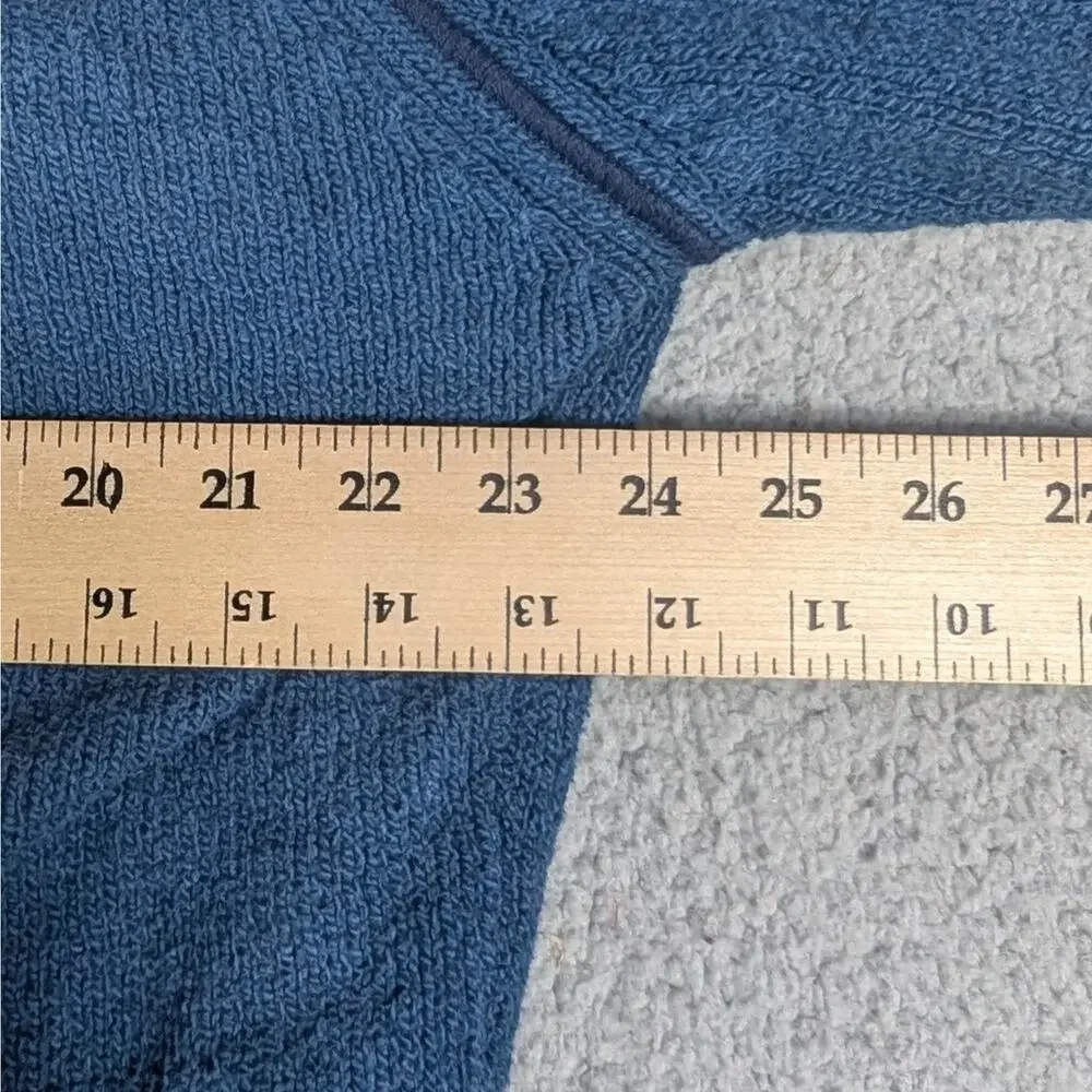 Tommy Bahama Sweater Mens Large Blue Half Zip Pullover Knit Cotton Casual